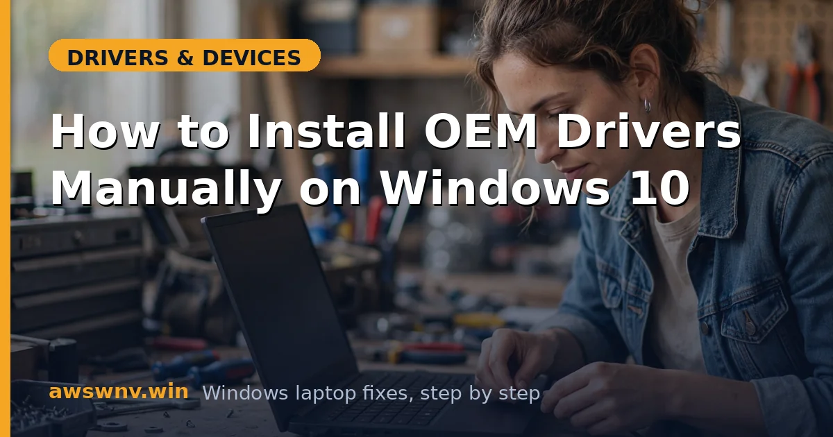 How to Install OEM Drivers Manually on Windows 10