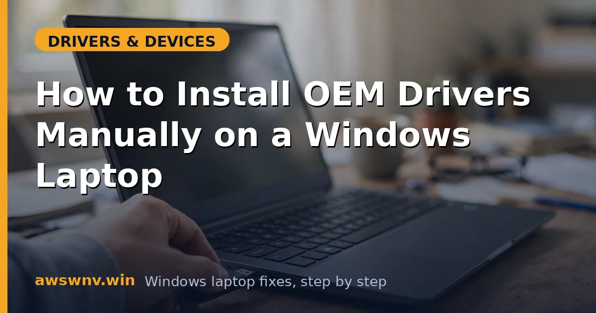 How to Install OEM Drivers Manually on a Windows Laptop