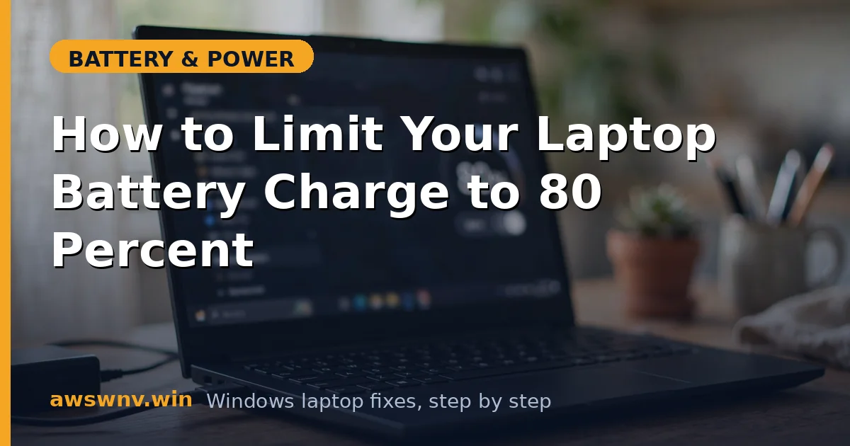 How to Limit Your Laptop Battery Charge to 80 Percent