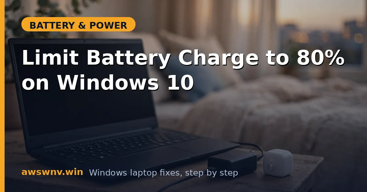 Limit Battery Charge to 80% on Windows 10