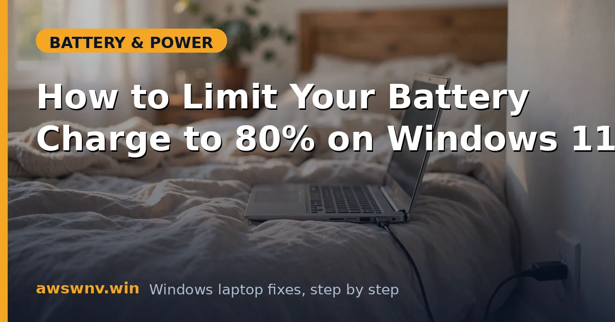How to Limit Your Battery Charge to 80% on Windows 11