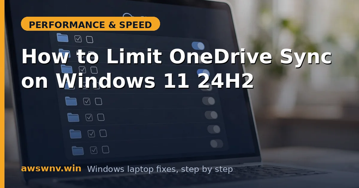 How to Limit OneDrive Sync on Windows 11 24H2