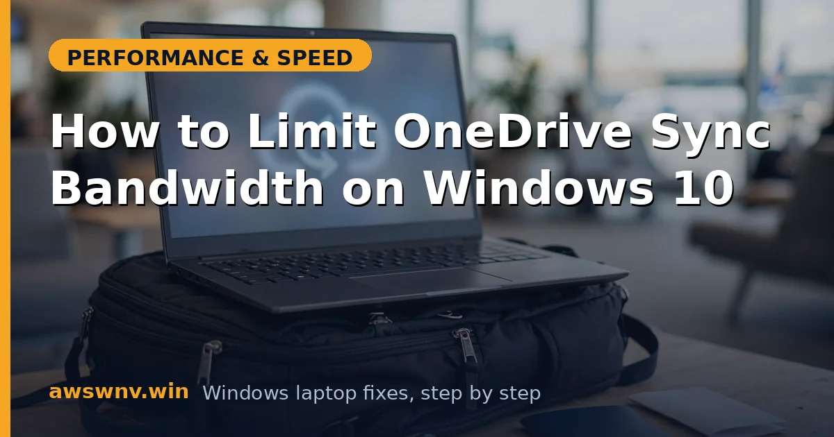 How to Limit OneDrive Sync Bandwidth on Windows 10