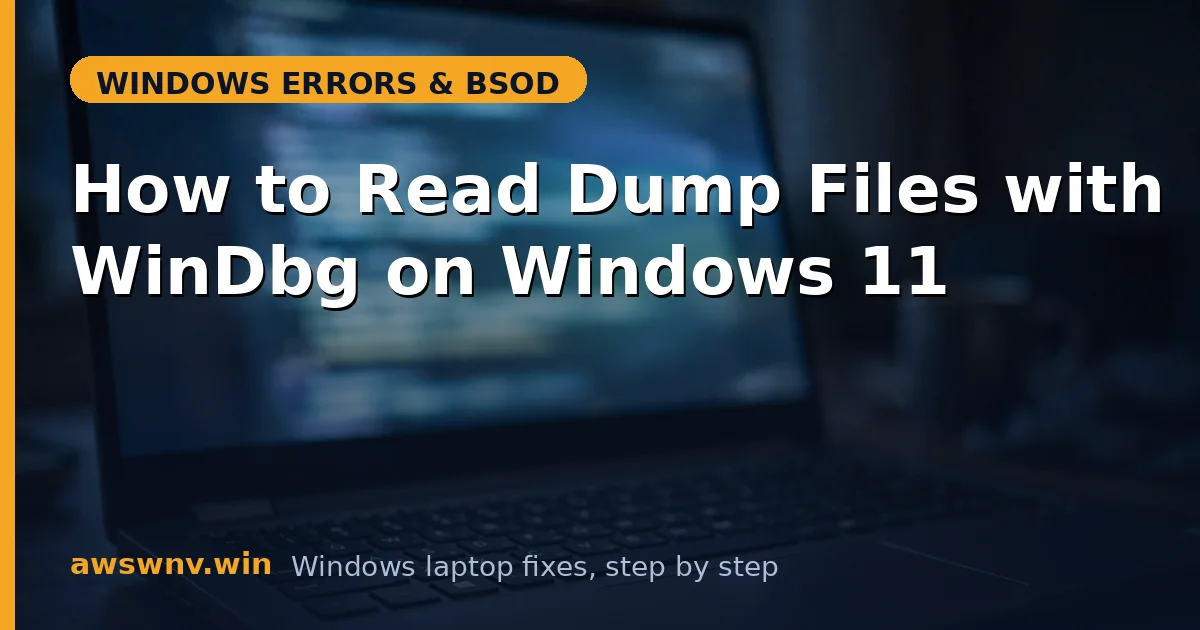 How to Read Dump Files with WinDbg on Windows 11