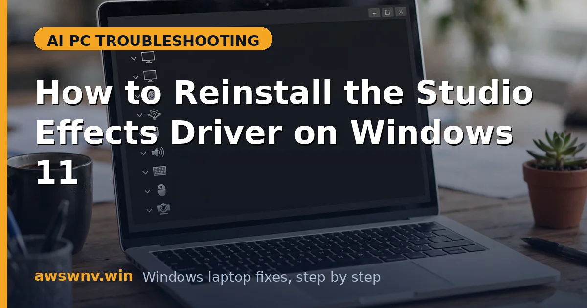 How to Reinstall the Studio Effects Driver on Windows 11