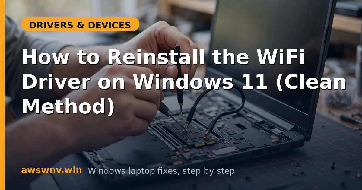 How to Reinstall the WiFi Driver on Windows 11 (Clean Method)