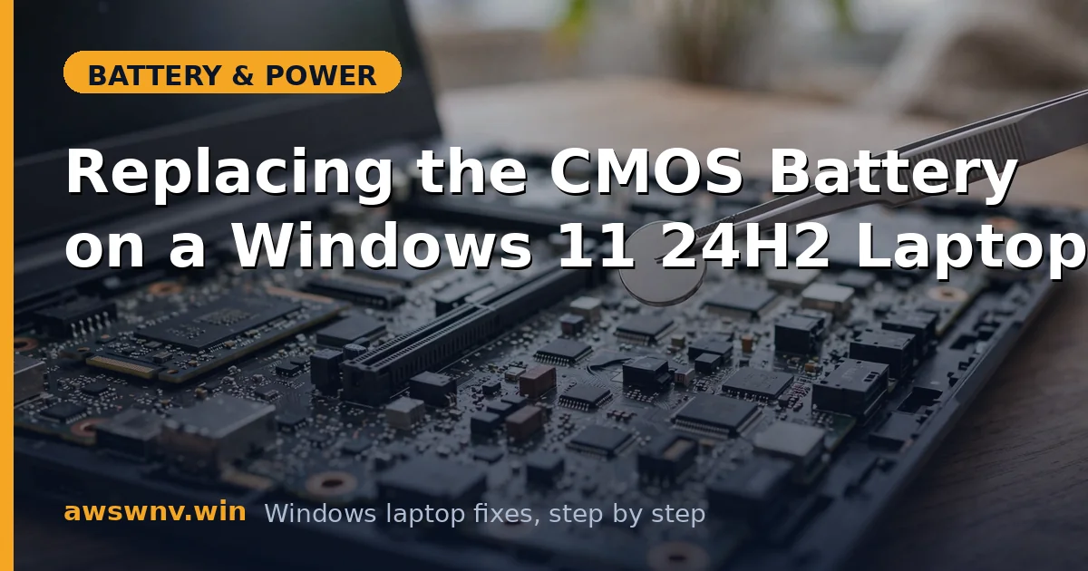 Replacing the CMOS Battery on a Windows 11 24H2 Laptop