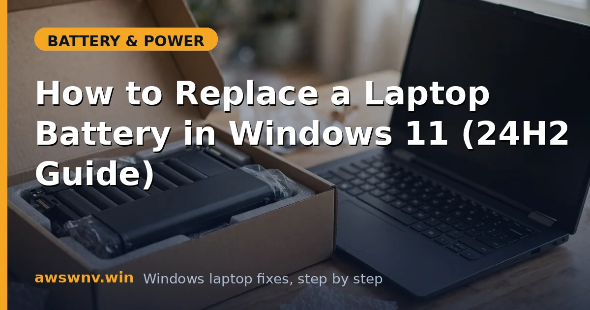 How to Replace a Laptop Battery in Windows 11 (24H2 Guide)