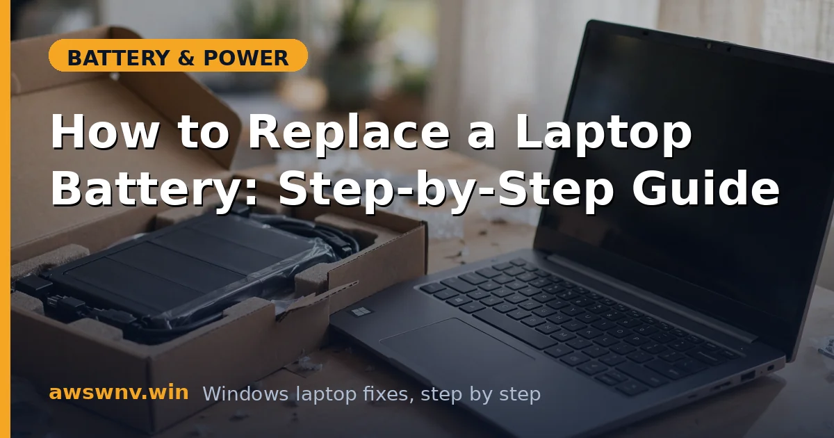 How to Replace a Laptop Battery: Step-by-Step Guide