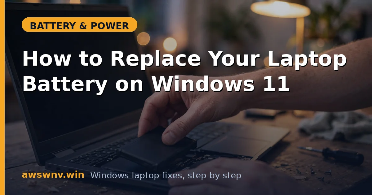 How to Replace Your Laptop Battery on Windows 11