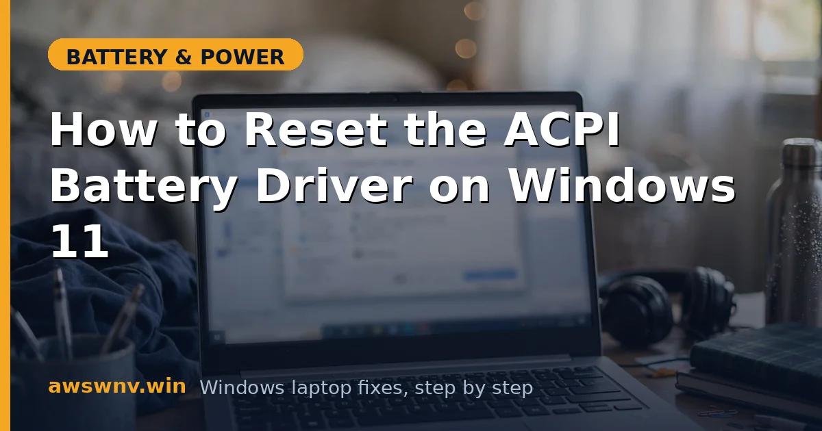 How to Reset the ACPI Battery Driver on Windows 11