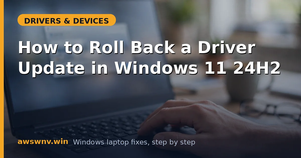 How to Roll Back a Driver Update in Windows 11 24H2