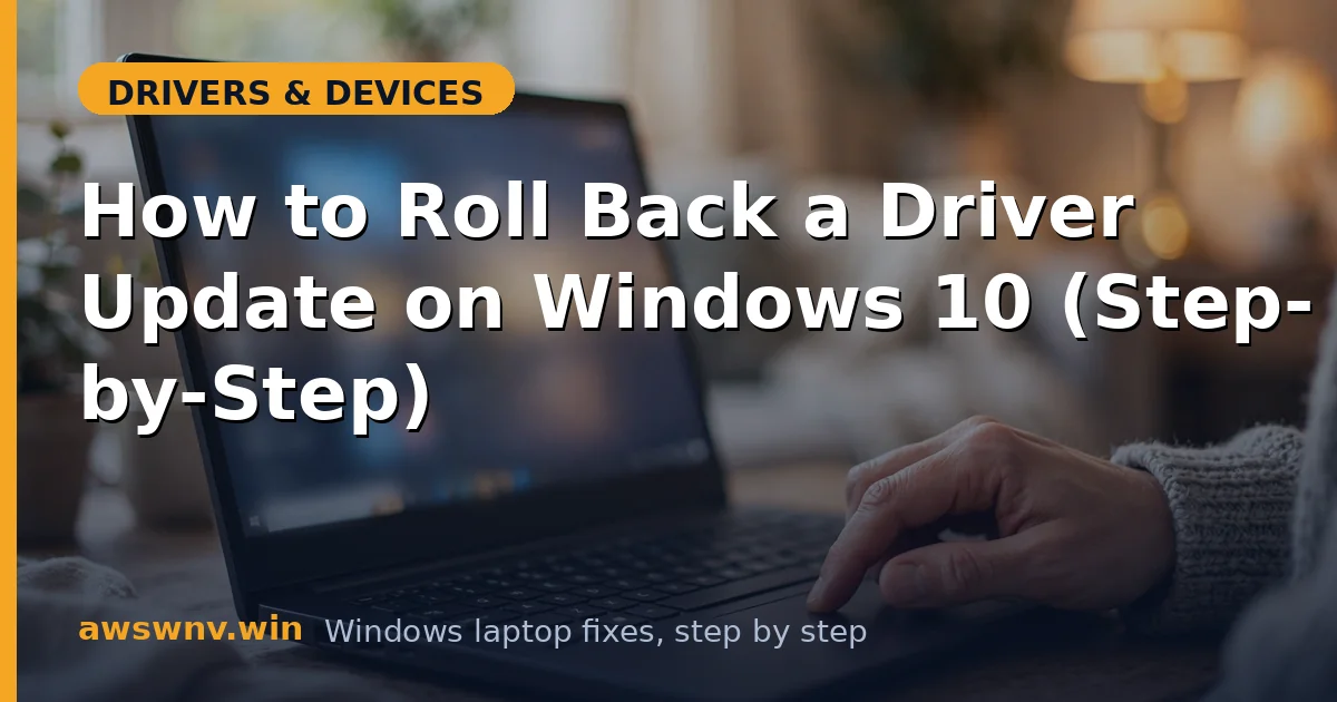 How to Roll Back a Driver Update on Windows 10 (Step-by-Step)