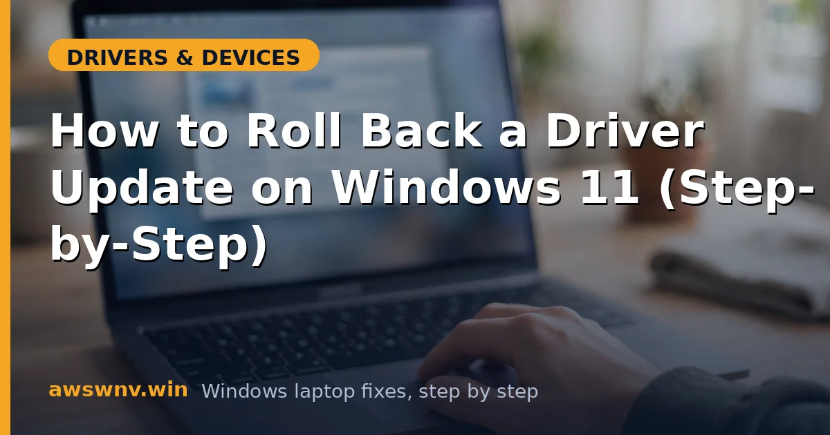 How to Roll Back a Driver Update on Windows 11 (Step-by-Step)