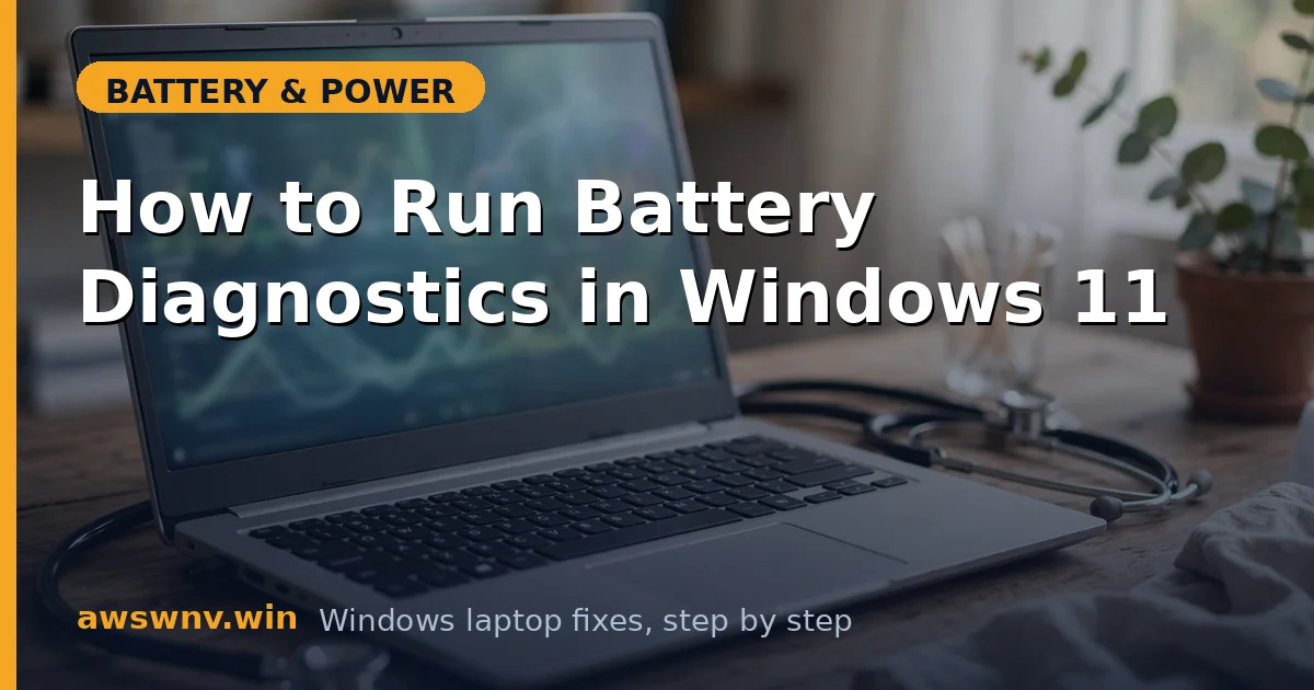 How to Run Battery Diagnostics in Windows 11