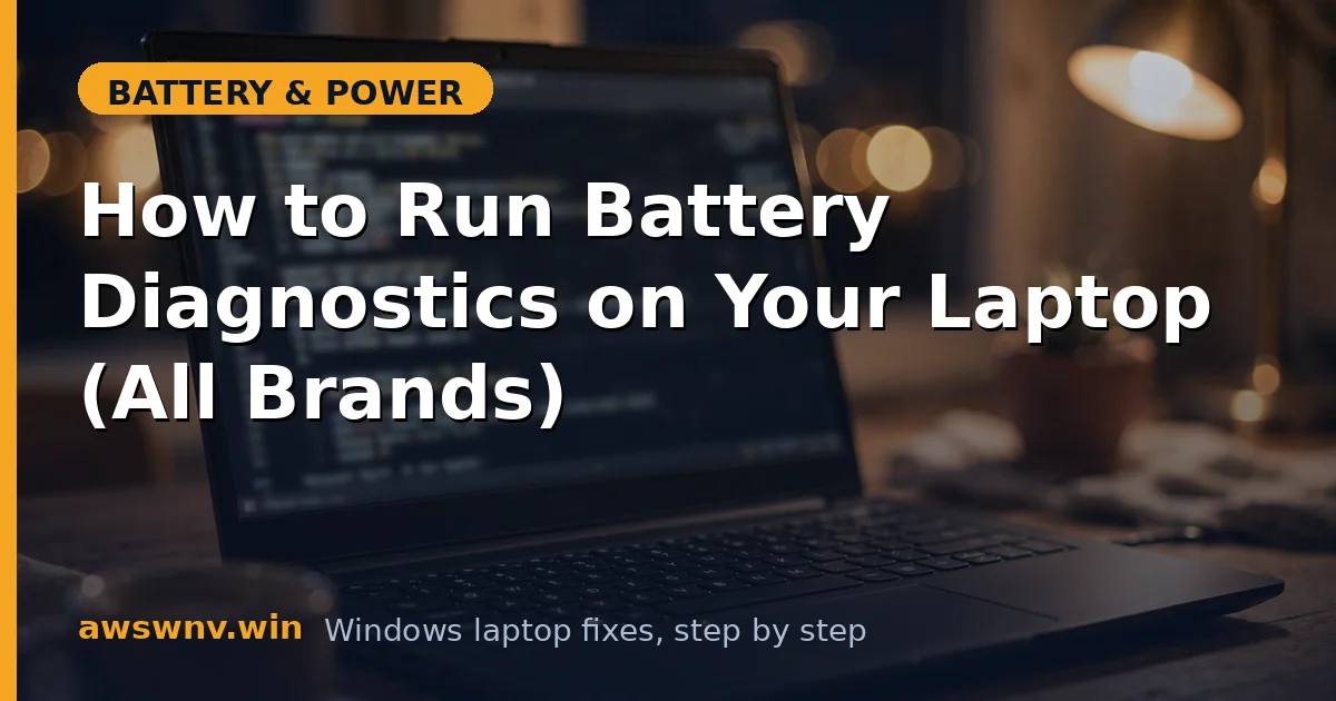 How to Run Battery Diagnostics on Your Laptop (All Brands)