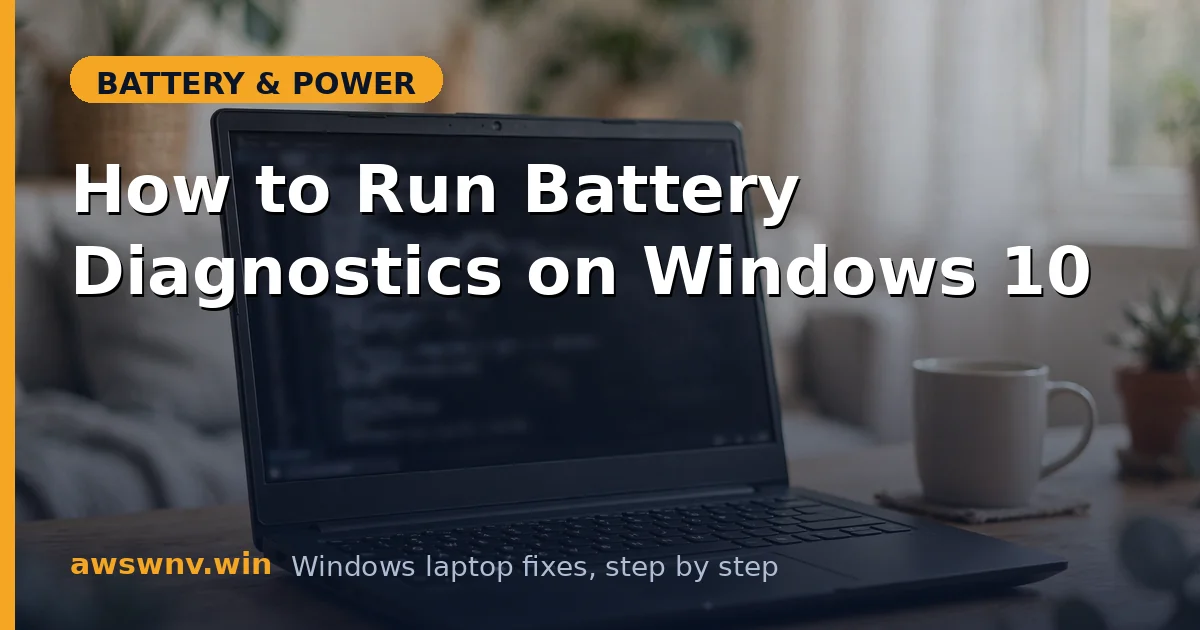 How to Run Battery Diagnostics on Windows 10