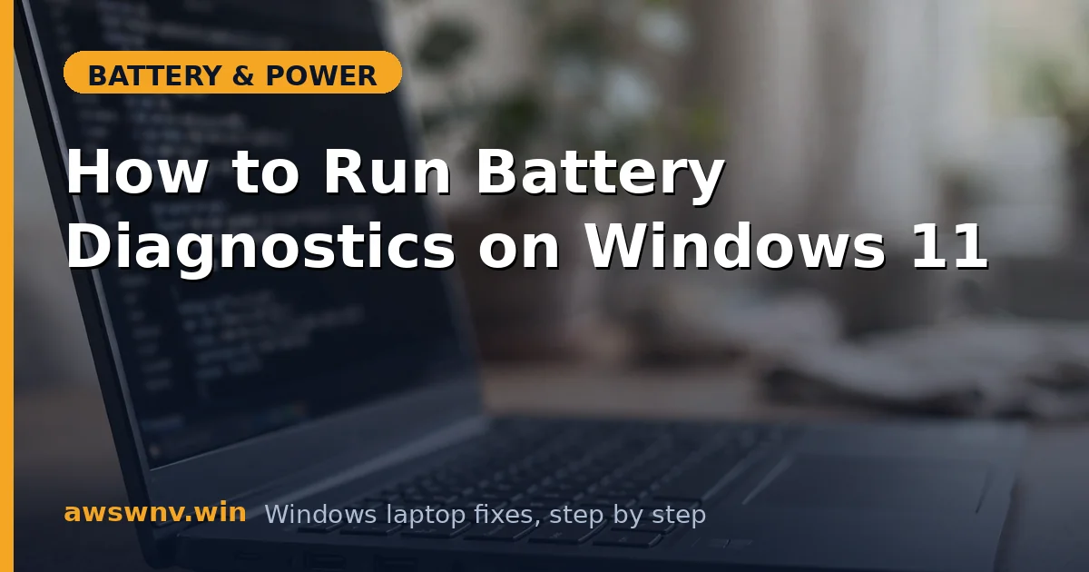 How to Run Battery Diagnostics on Windows 11