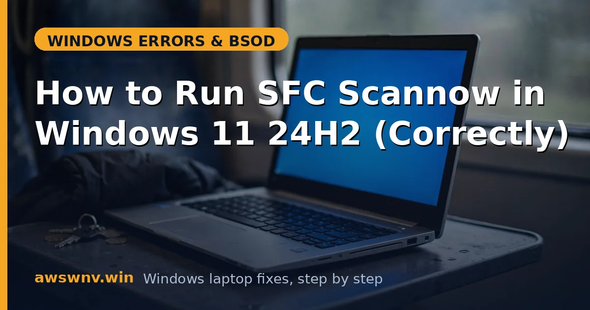 How to Run SFC Scannow in Windows 11 24H2 (Correctly)