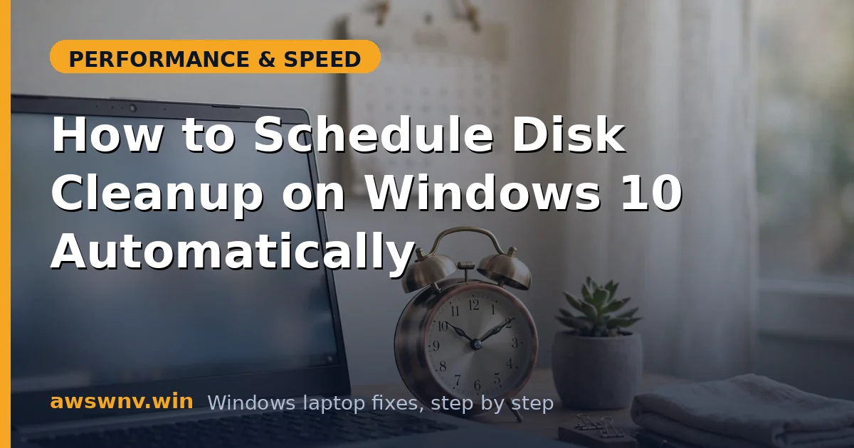 How to Schedule Disk Cleanup on Windows 10 Automatically