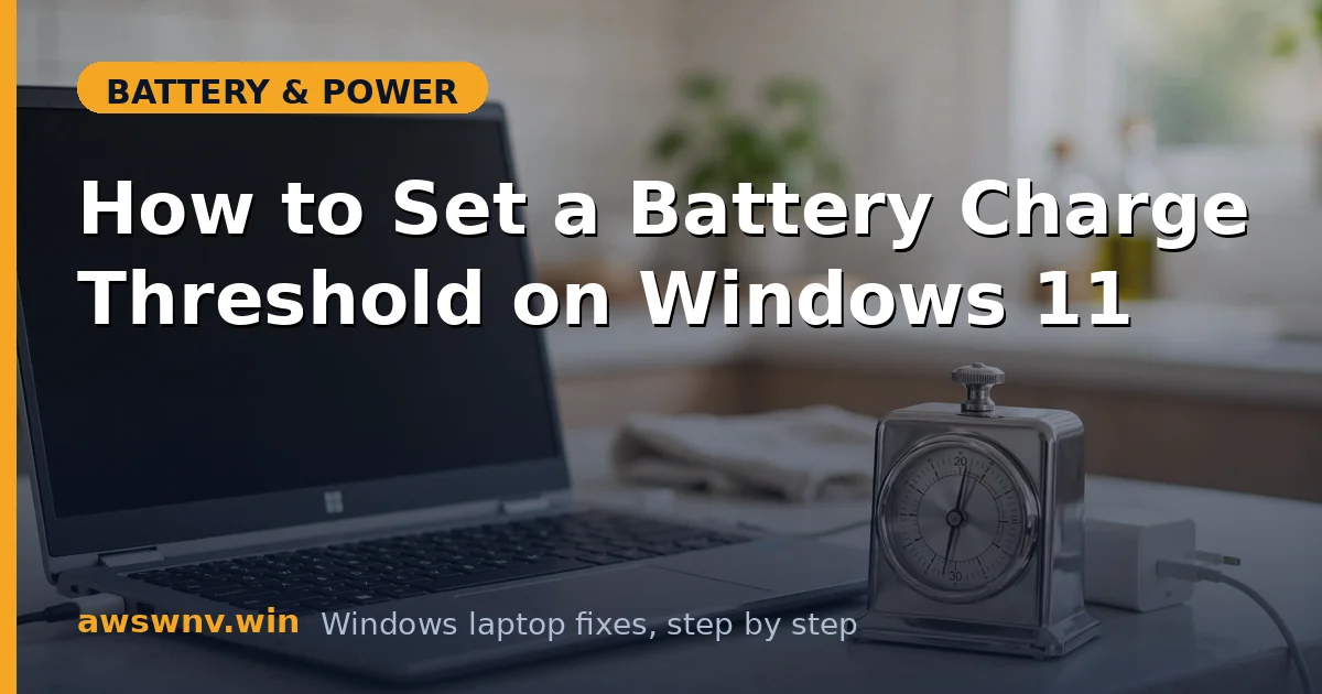How to Set a Battery Charge Threshold on Windows 11