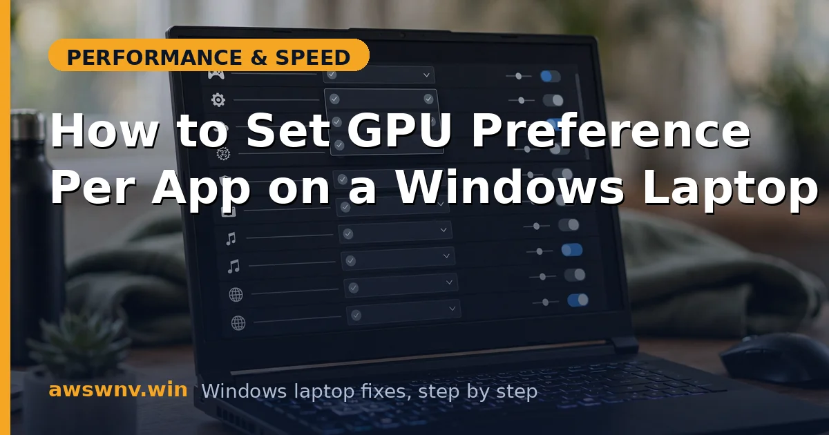How to Set GPU Preference Per App on a Windows Laptop