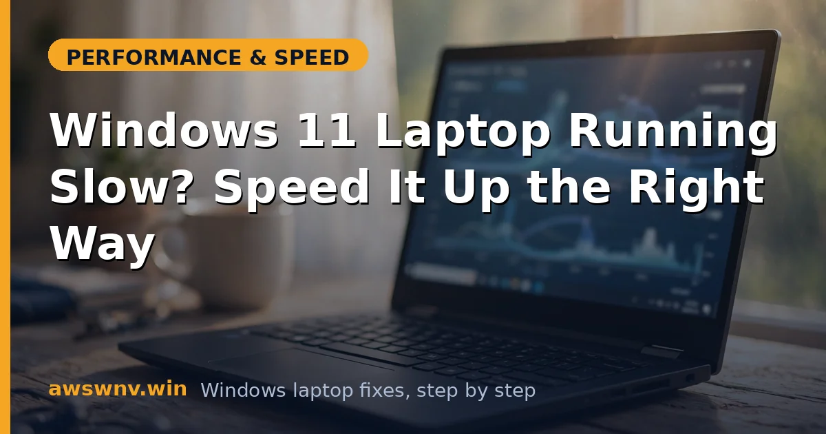 Windows 11 Laptop Running Slow? Speed It Up the Right Way