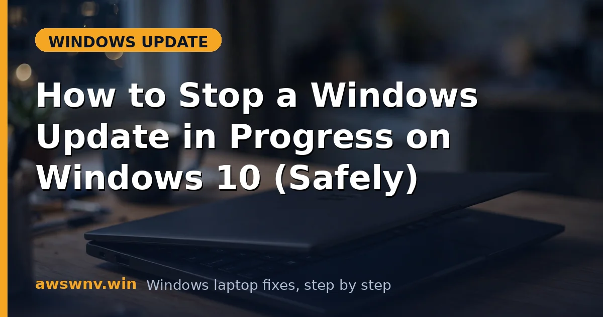 How to Stop a Windows Update in Progress on Windows 10 (Safely)