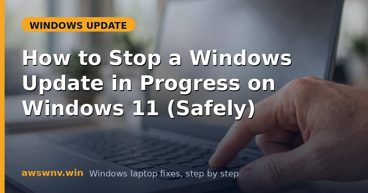 How to Stop a Windows Update in Progress on Windows 11 (Safely)