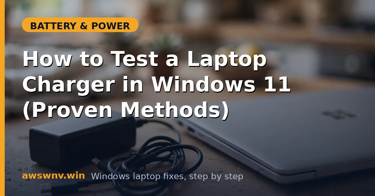 How to Test a Laptop Charger in Windows 11 (Proven Methods)