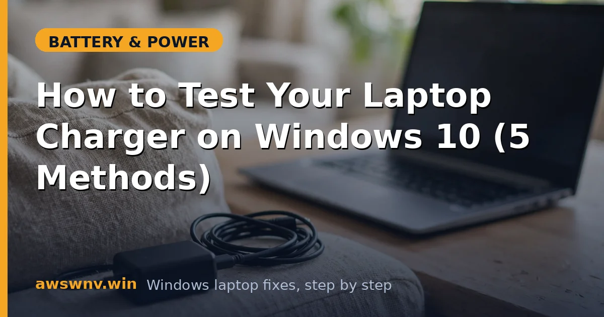 How to Test Your Laptop Charger on Windows 10 (5 Methods)