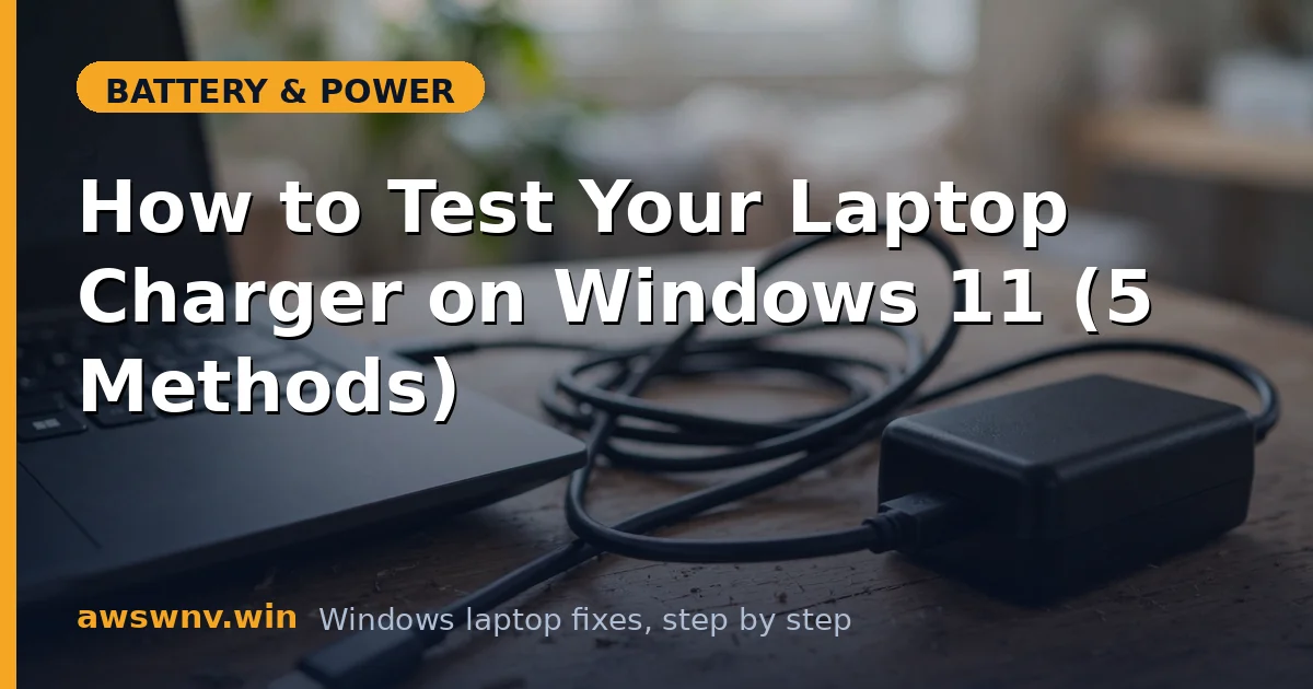 How to Test Your Laptop Charger on Windows 11 (5 Methods)
