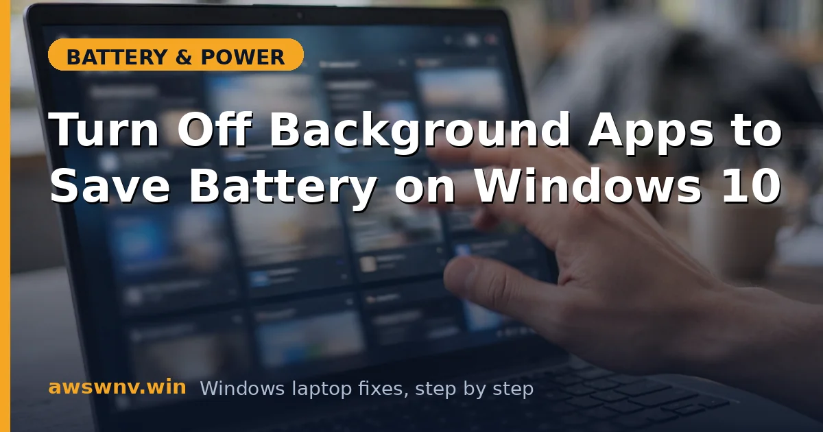 Turn Off Background Apps to Save Battery on Windows 10