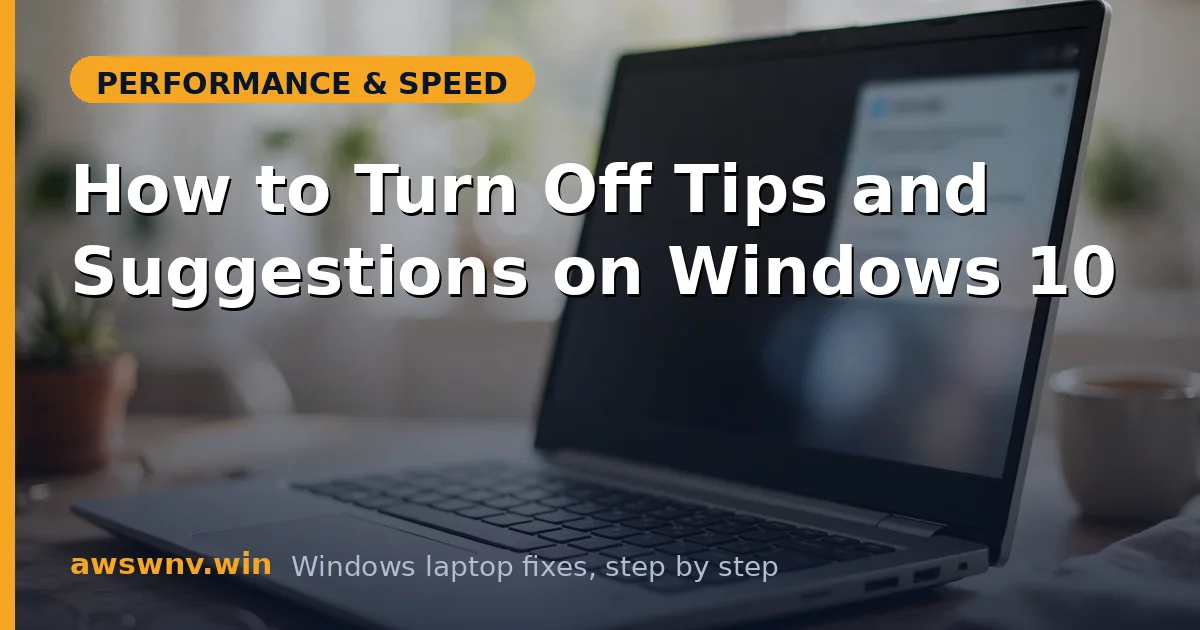 How to Turn Off Tips and Suggestions on Windows 10
