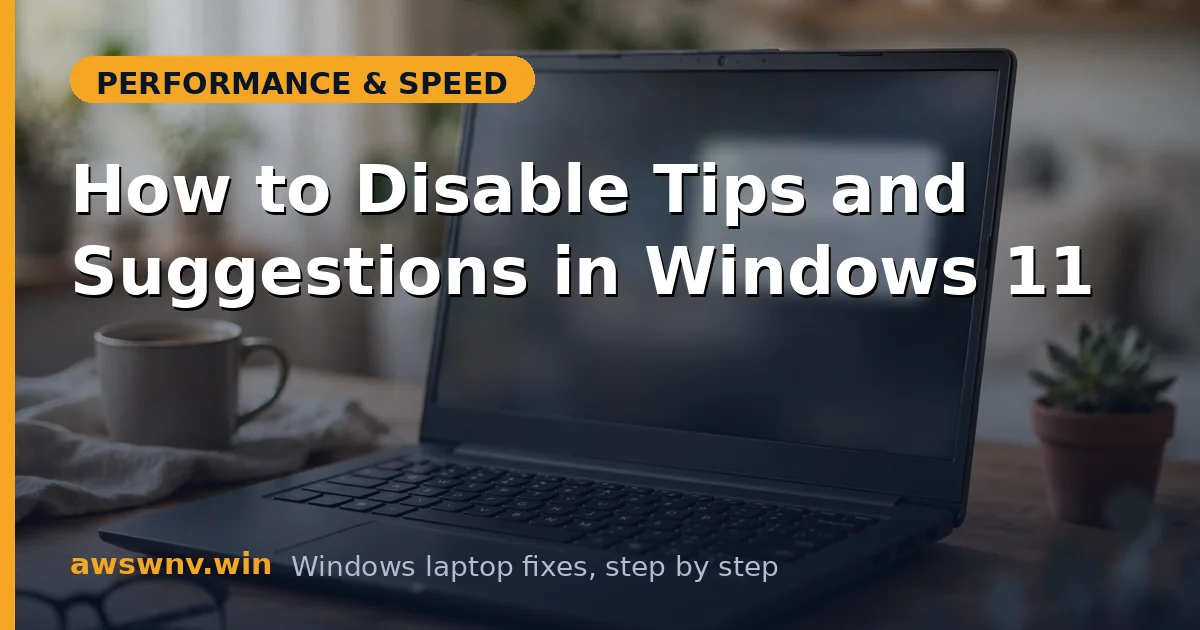 How to Disable Tips and Suggestions in Windows 11