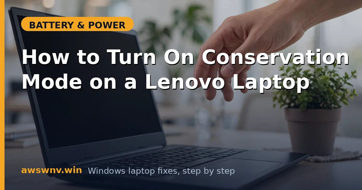 How to Turn On Conservation Mode on a Lenovo Laptop