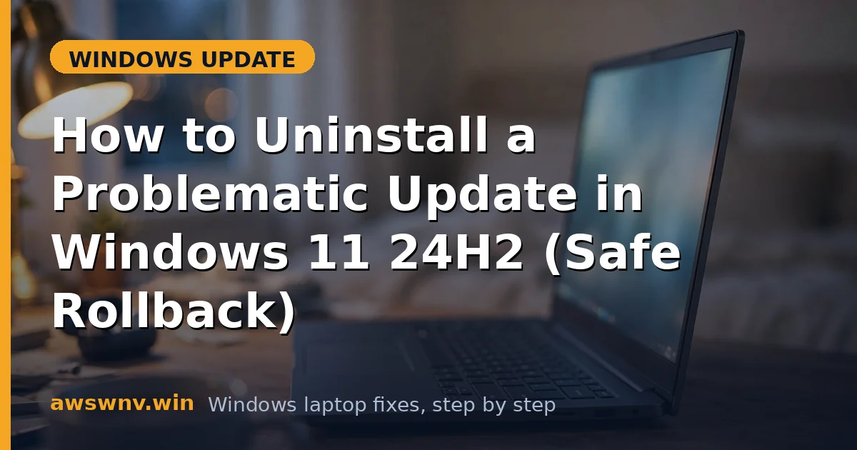 How to Uninstall a Problematic Update in Windows 11 24H2 (Safe Rollback)