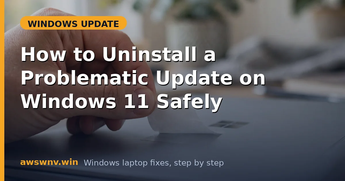How to Uninstall a Problematic Update on Windows 11 Safely