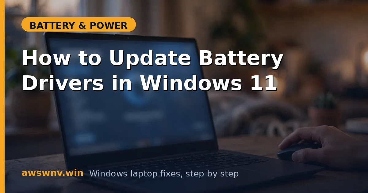 How to Update Battery Drivers in Windows 11