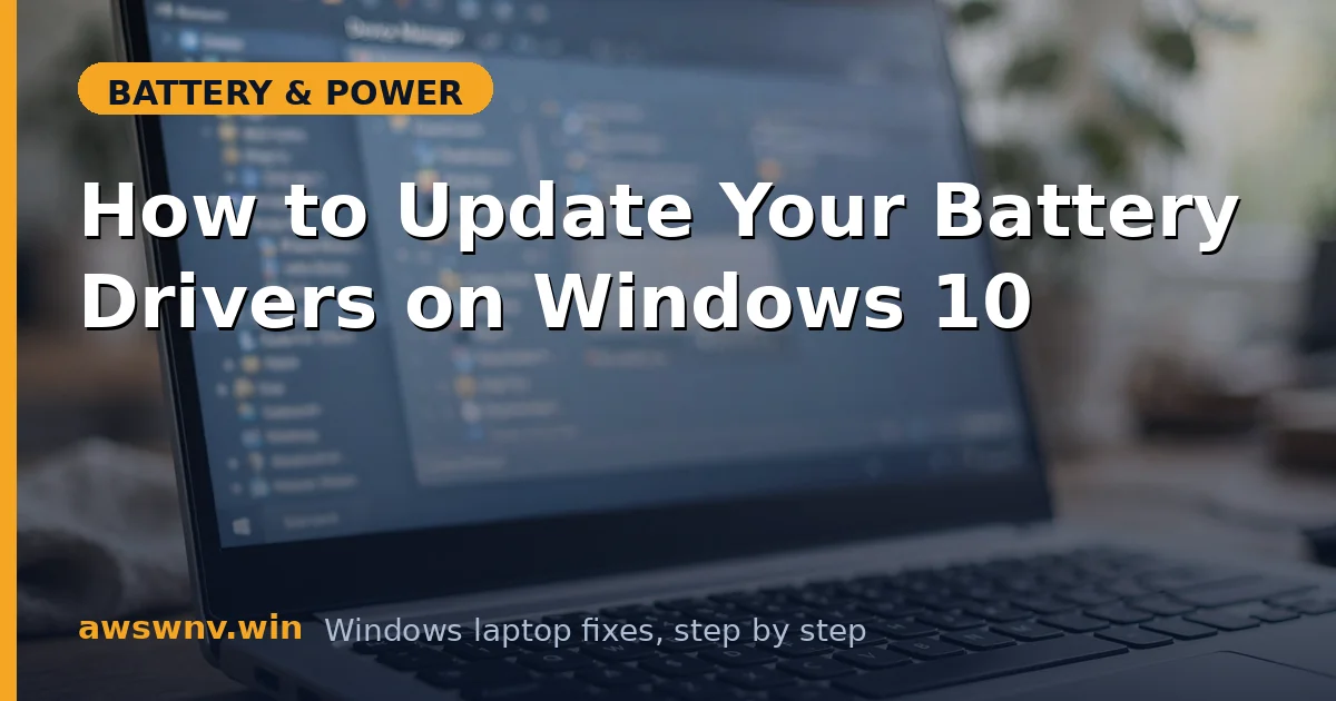 How to Update Your Battery Drivers on Windows 10