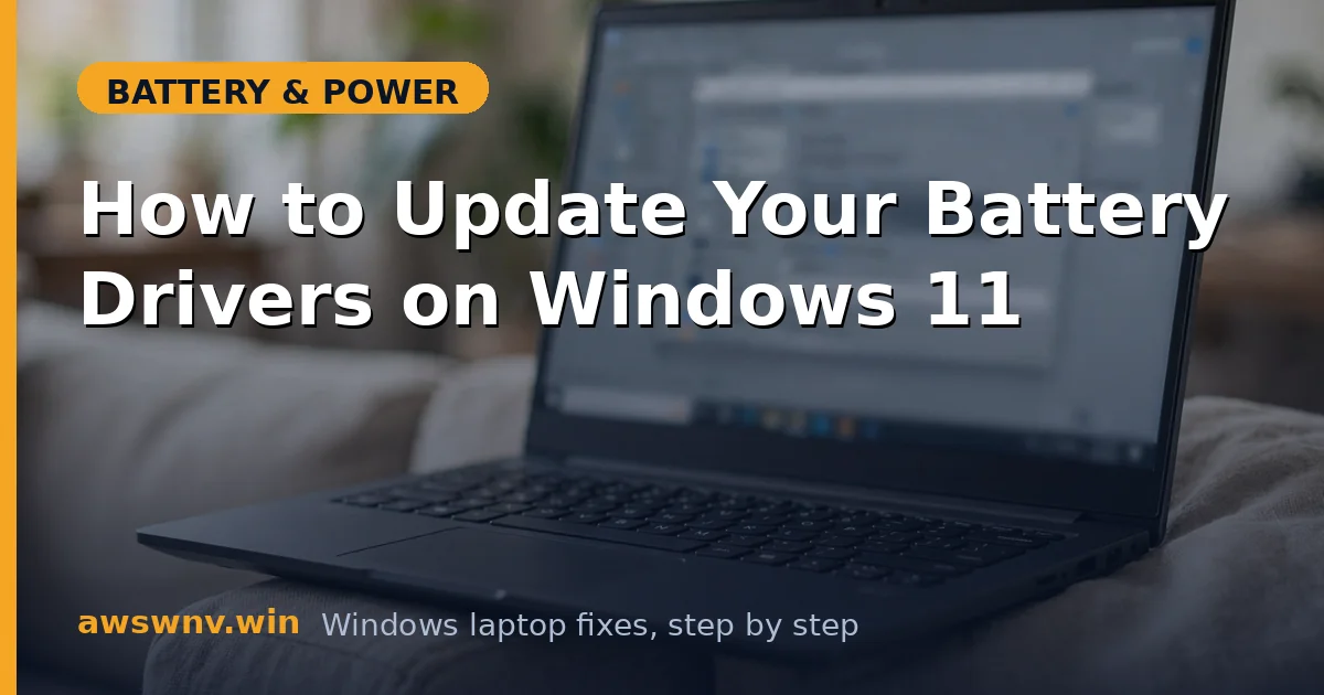 How to Update Your Battery Drivers on Windows 11