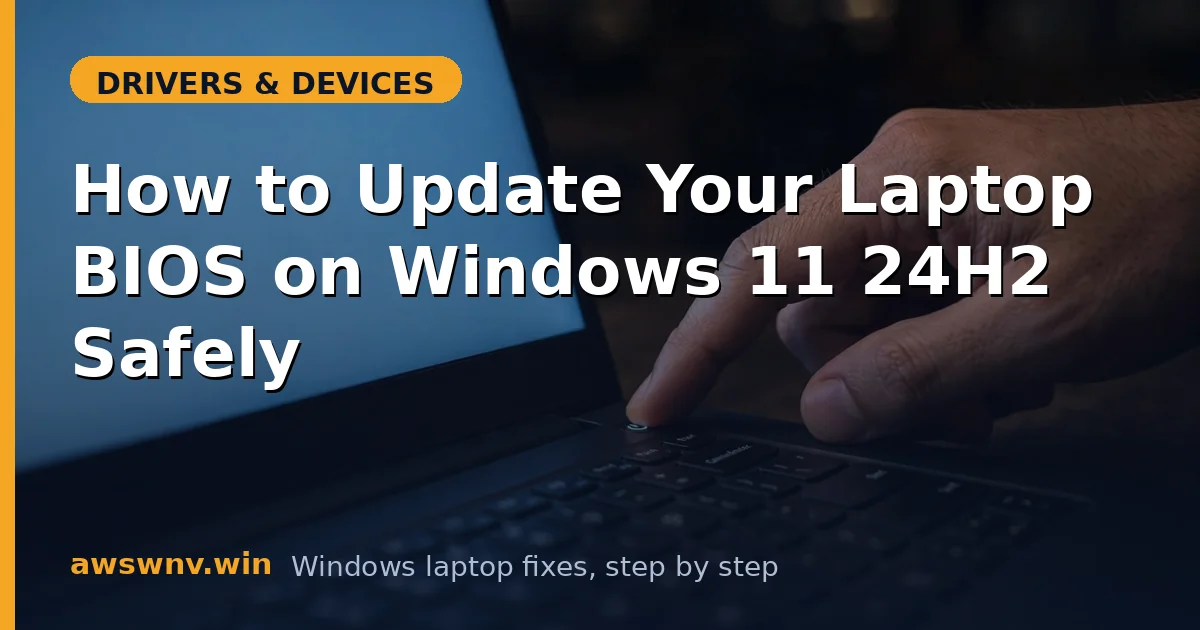 How to Update Your Laptop BIOS on Windows 11 24H2 Safely