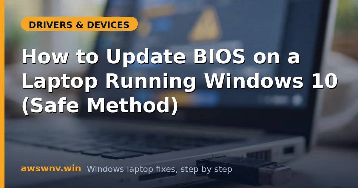 How to Update BIOS on a Laptop Running Windows 10 (Safe Method)