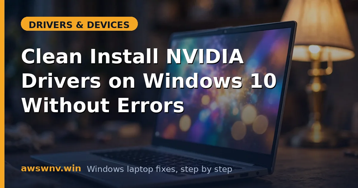 Clean Install NVIDIA Drivers on Windows 10 Without Errors