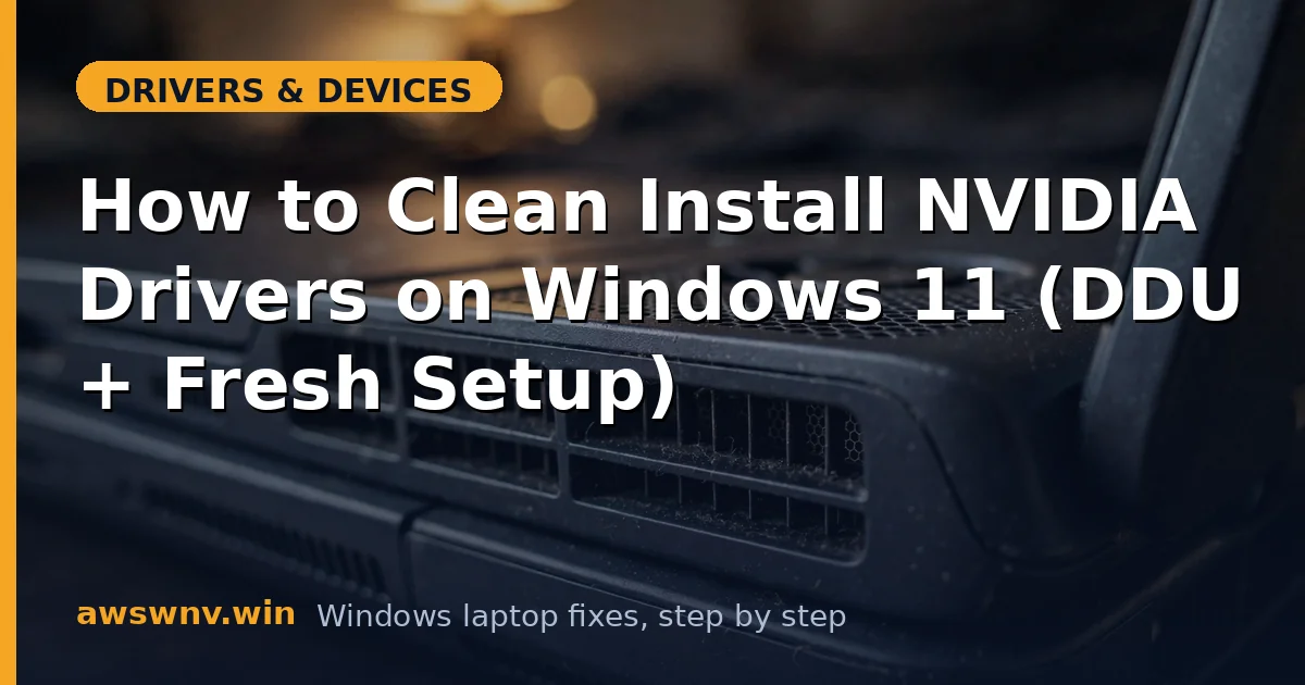 How to Clean Install NVIDIA Drivers on Windows 11 (DDU + Fresh Setup)