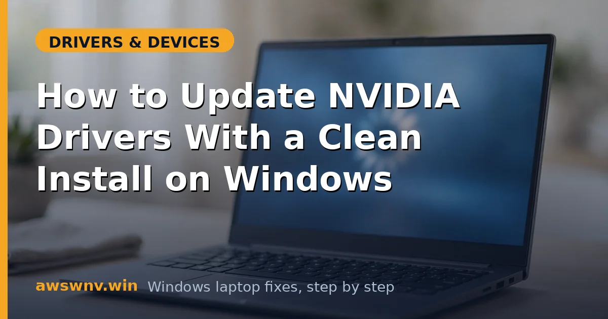 How to Update NVIDIA Drivers With a Clean Install on Windows