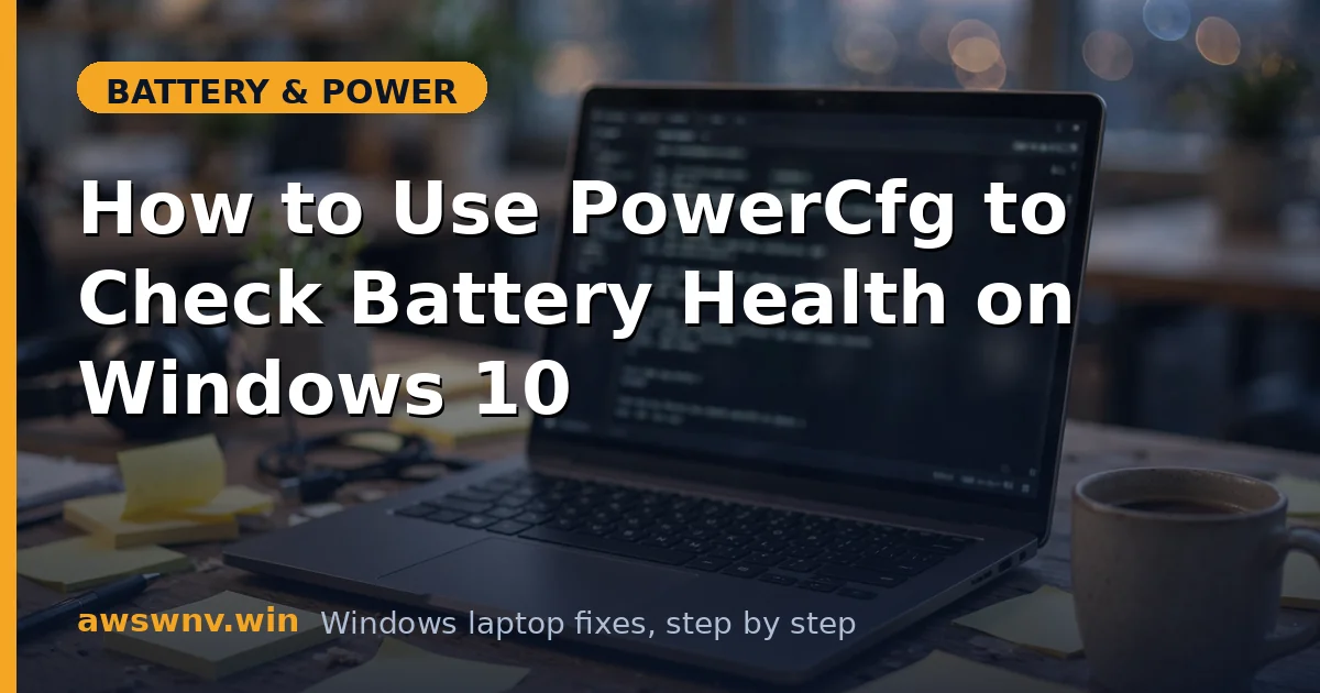 How to Use PowerCfg to Check Battery Health on Windows 10