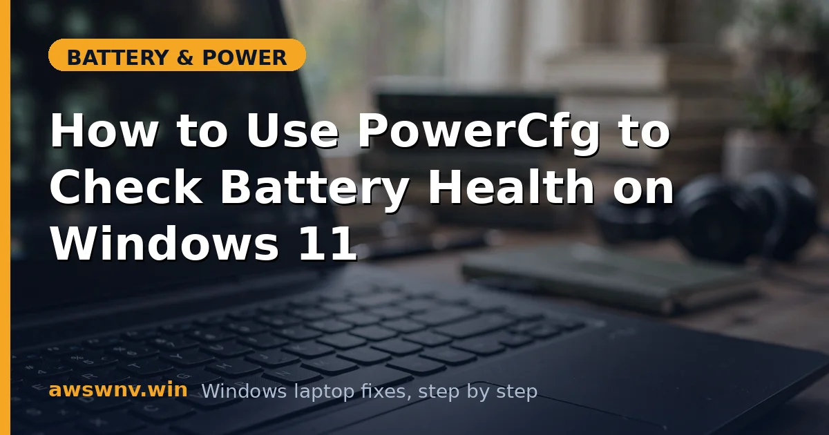 How to Use PowerCfg to Check Battery Health on Windows 11