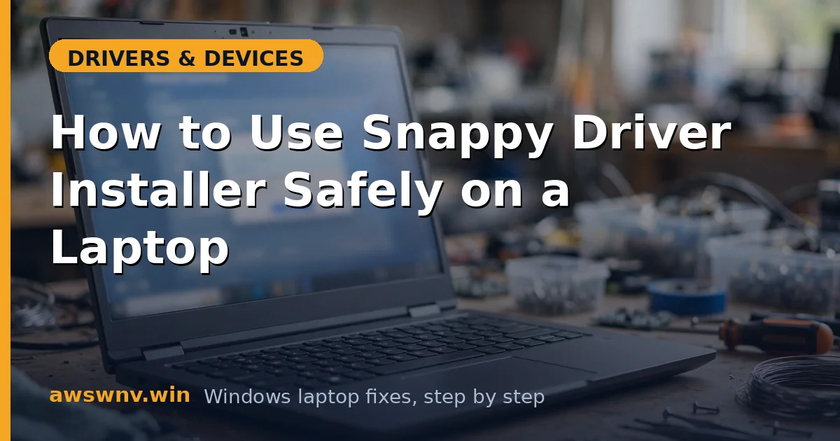 How to Use Snappy Driver Installer Safely on a Laptop