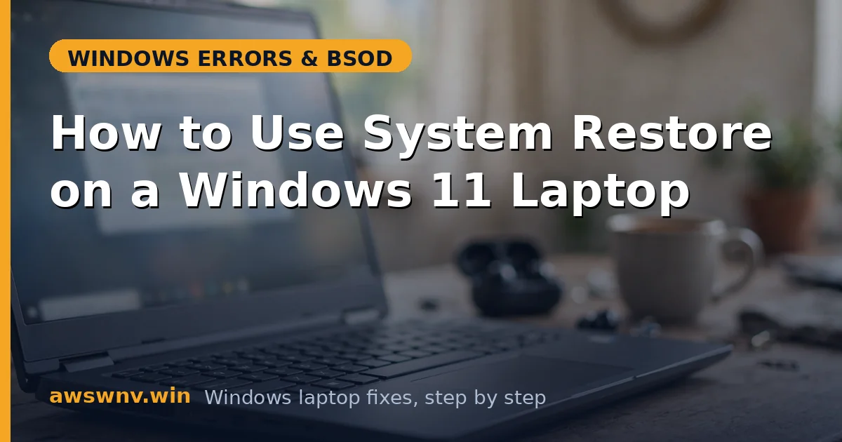 How to Use System Restore on a Windows 11 Laptop